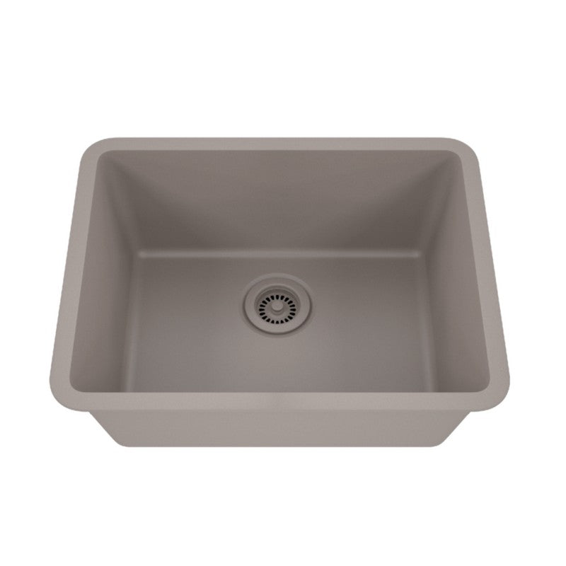 Dakota Sinks GSE-QC2318-BE Builders Elements Series 23 Inch Quartz Composite Single Bowl Undermount Kitchen Sink - Dakota Sinks