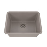 Dakota Sinks GSE-QC2318-BE Builders Elements Series 23 Inch Quartz Composite Single Bowl Undermount Kitchen Sink GSE-QC2318-CO Dakota Sinks Concrete