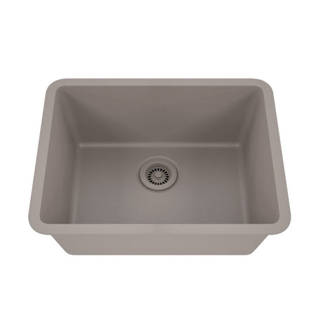 Dakota Sinks GSE-QC2318-BE Builders Elements Series 23 Inch Quartz Composite Single Bowl Undermount Kitchen Sink GSE-QC2318-CO Dakota Sinks Concrete