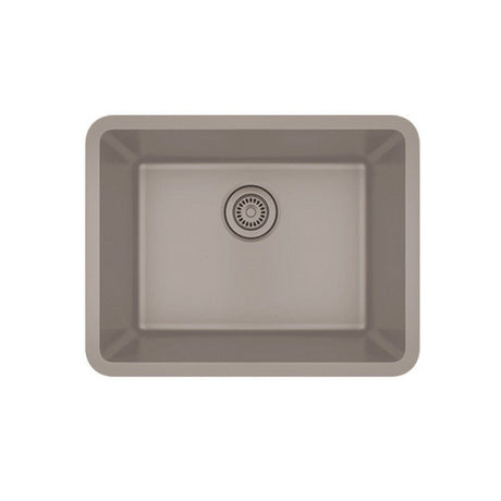 Dakota Sinks GSE-QC2318-BE Builders Elements Series 23 Inch Quartz Composite Single Bowl Undermount Kitchen Sink GSE-QC2318-BE Dakota Sinks Beige