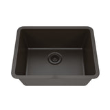 Dakota Sinks GSE-QC2318-BE Builders Elements Series 23 Inch Quartz Composite Single Bowl Undermount Kitchen Sink GSE-QC2318-MO Dakota Sinks Mocha