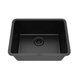 Dakota Sinks GSE-QC2318-BE Builders Elements Series 23 Inch Quartz Composite Single Bowl Undermount Kitchen Sink GSE-QC2318-BK Dakota Sinks Black