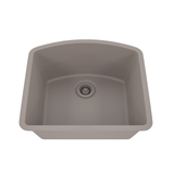 Dakota Sinks GSE-QC2321-BE Builders Elements Series 23 Inch Quartz Composite Single D-Bowl Undermount Kitchen Sink GSE-QC2321-CO Dakota Sinks Concrete