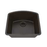 Dakota Sinks GSE-QC2321-BE Builders Elements Series 23 Inch Quartz Composite Single D-Bowl Undermount Kitchen Sink GSE-QC2321-MO Dakota Sinks Mocha