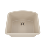 Dakota Sinks GSE-QC2321-BE Builders Elements Series 23 Inch Quartz Composite Single D-Bowl Undermount Kitchen Sink GSE-QC2321-BE Dakota Sinks Beige