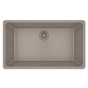 Dakota Sinks GSE-QC3219-BE Builders Elements Series 32 Inch Quartz Composite Single Bowl Undermount Kitchen Sink GSE-QC3219-BE Dakota Sinks Beige