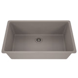 Dakota Sinks GSE-QC3219-BE Builders Elements Series 32 Inch Quartz Composite Single Bowl Undermount Kitchen Sink GSE-QC3219-CO Dakota Sinks Concrete