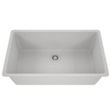 Dakota Sinks GSE-QC3219-BE Builders Elements Series 32 Inch Quartz Composite Single Bowl Undermount Kitchen Sink GSE-QC3219-W Dakota Sinks White
