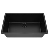 Dakota Sinks GSE-QC3219-BE Builders Elements Series 32 Inch Quartz Composite Single Bowl Undermount Kitchen Sink GSE-QC3219-BK Dakota Sinks Black