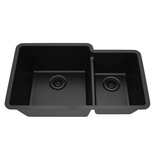 Dakota Sinks GSE-QC6040LD-BE Builders Elements Series 32 Inch Quartz Composite 60/40 Low Divide Double Bowl Undermount Kitchen Sink GSE-QC6040LD-BK Dakota Sinks Black