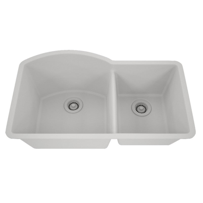 30 Low Divide Double Bowl Undermount Kitchen Sink - Dakota Sinks