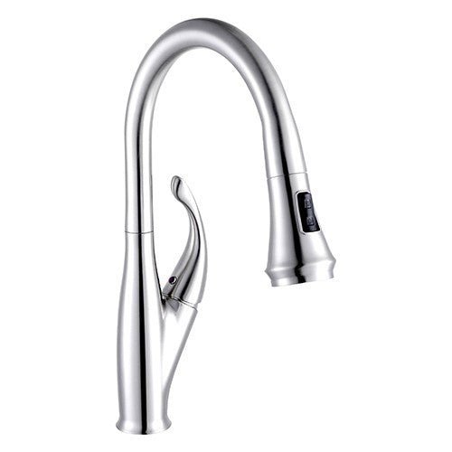Dakota Sinks Signature 16 1/2 Inch Single Hole Pull-Down Kitchen Faucet DSF-18KPO00CR Dakota Sinks Chrome