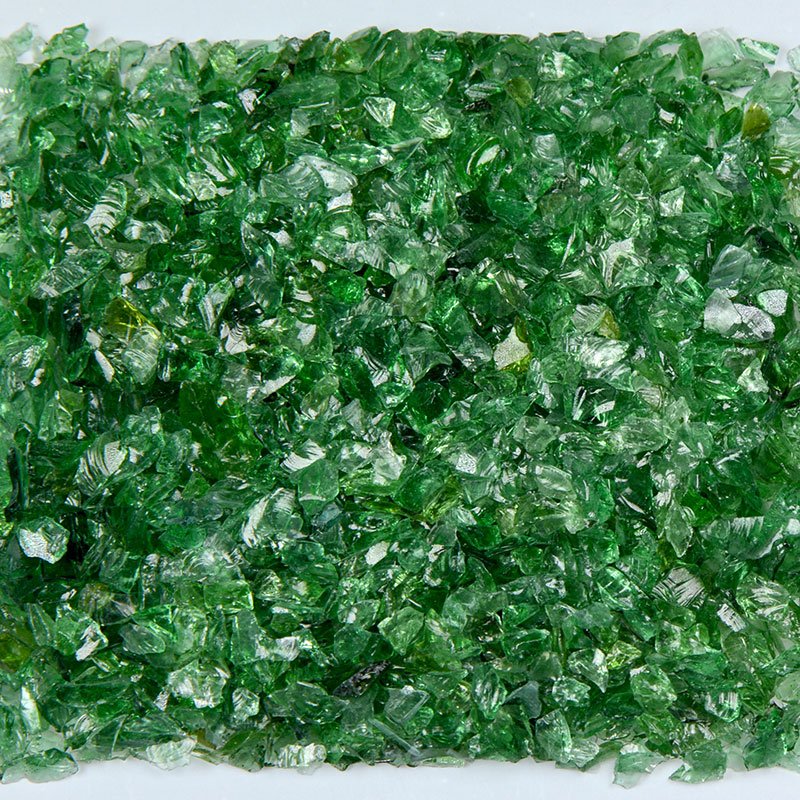 Dark Green Terrazzo Glass TDKGREE0-1 American Specialty Glass 1 Lb. #0 (1/16" - 1/8")