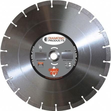 Delux-Cut Segmented Dry Walk Behind Diamond Blades 20806 Diamond Products 12"