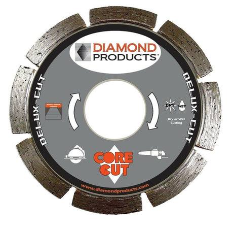 Delux-Cut Segmented Small Diameter Diamond Blade for Concrete 20966 Diamond Products 4" x .080 x 7/8"