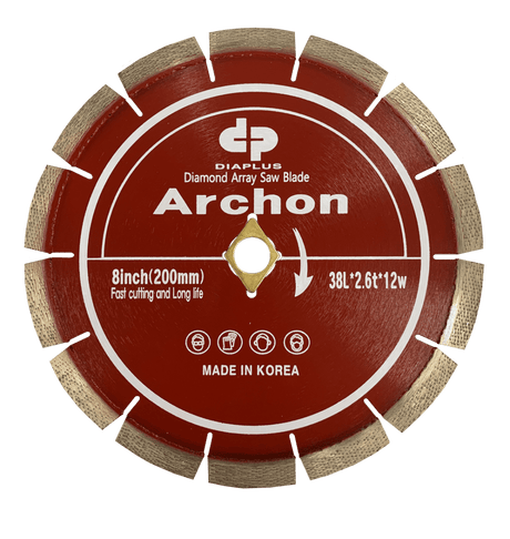 Dia Plus Archon 8" Blade for Blue Ripper Junior Saw - Sale BRS0810R-KO Dia Plus Single Blade with Diamond Knockout