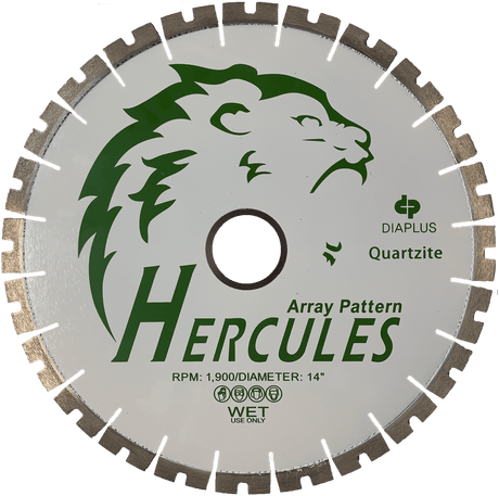 Dia Plus Hercules Bridge Saw Blade for Quartzite, Hard Stones, and Miter Cuts QDPH2014-1 Dia Plus 14" Blade