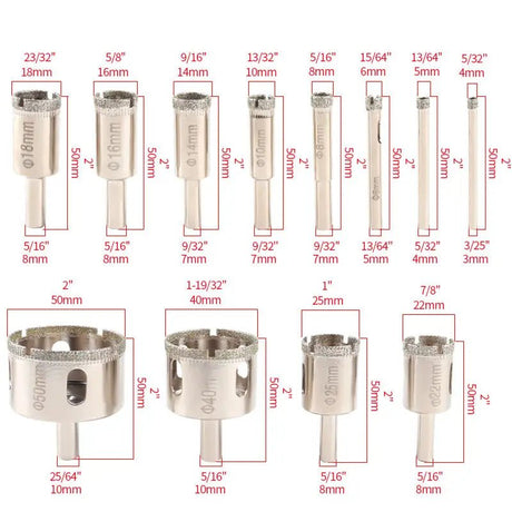 Diamond Core bits for Glass, Tile, Porcelain, and Stone Diamond Tool Store