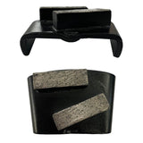 Dia Plus Double Bar 12mm Floor Grinding Segments for HTC Machines DTS-HTC-16/18-M Dia Plus 16/18 Grit (Medium Concrete)