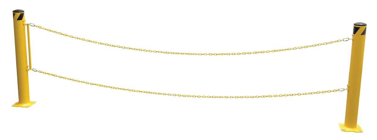 Dock Railing Chain Metal Dock Chain Bollard Barrier Systems | Loading Dock Safety Chains ...