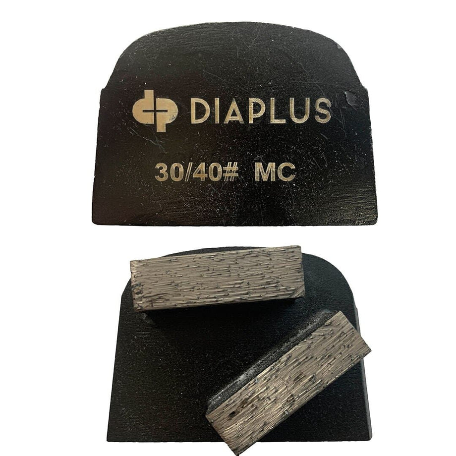 Double bar floor grinding segments for walk-behind concrete grinders