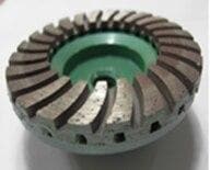 Double Row Cup Wheel (Accordion) DRC4C Diamond Tool Store 4" Position 1 (Coarse)