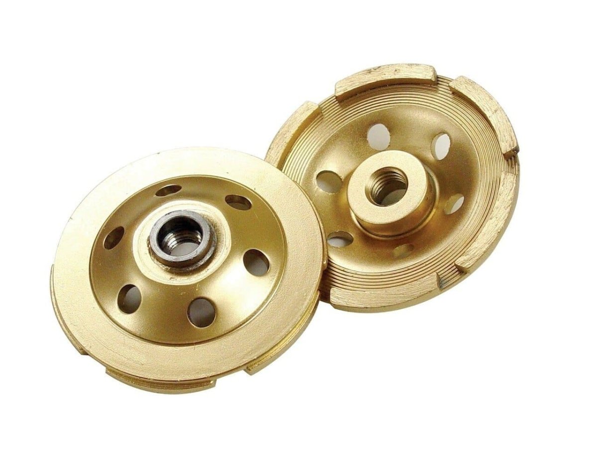 Double Row Standard Gold Segmented Cup Wheel Grinder - Diamond Products