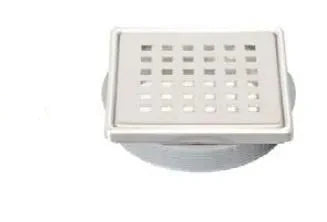 Dural Single Point Shower Drains & Cover DC-WHITE-4 Dural Matte White