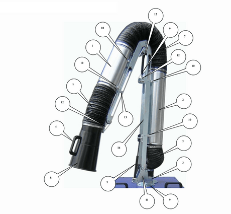 Dry Dust Collection Attachment For Wet and Dry Dust Collectors Weha