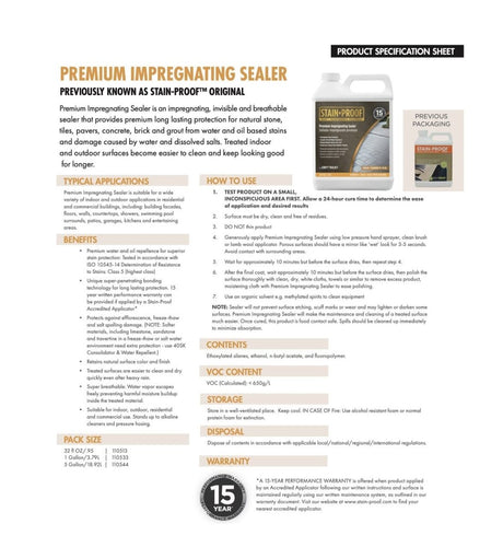 Dry-Treat Premium Impregnating Sealer (Stainproof Sealer) Dry Treat