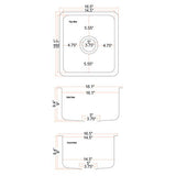 DSE-HC1816 “Dakota Signature Handmade Copper Bar Sink Single Bowl 18″x16″x10″” Dakota Sinks