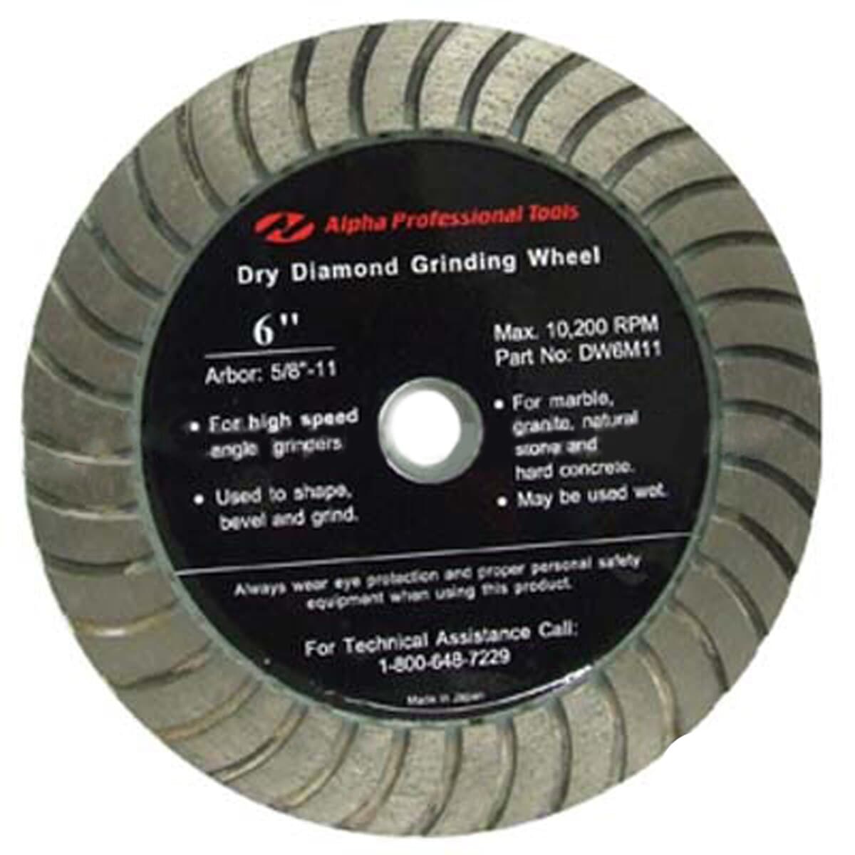 DW Style Grinding Wheels for Natural and Eng.Stone - Alpha Tools