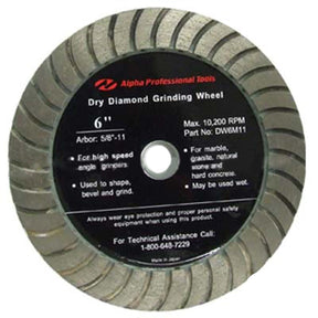 DW Style Grinding Wheels for Natural and Eng.Stone DW4C11 Alpha Tools 4" Coarse