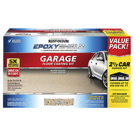 Epoxyshield Garage Floor Coating - 2.5 Gallon Kit Rust-Oleum