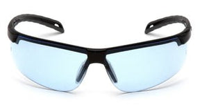 Ever-Lite Infinity Blue Anti-Fog Lens Safety Glasses with Black Frame Pyramex