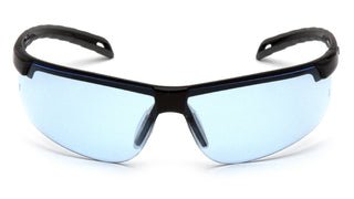 Ever-Lite Infinity Blue Anti-Fog Lens Safety Glasses with Black Frame Pyramex