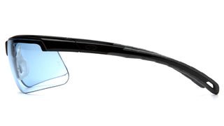Ever-Lite Infinity Blue Anti-Fog Lens Safety Glasses with Black Frame Pyramex