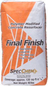 Final Finish Rapid-Hardening, Polymer-Modified Concrete Resurfacer - SpecChem
