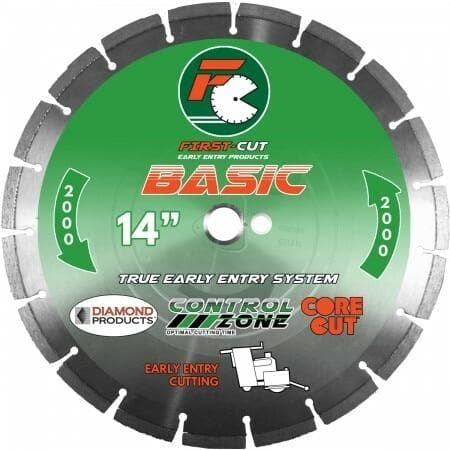 First-Cut BASIC Early Entry Blades 63013 Diamond Products 6" x .100 1000 - Purple - Very Hard Aggregate