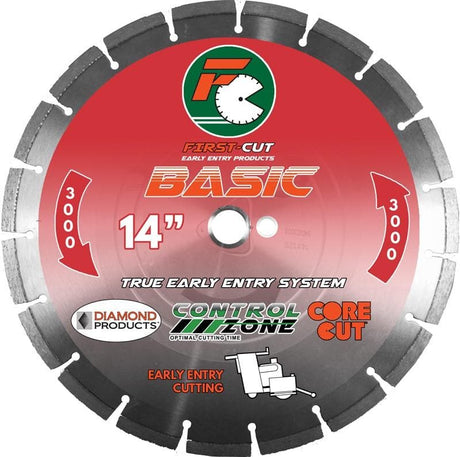 First-Cut EXPERT Early Entry Blades 57526 Diamond Products 6" x .095 3000 - Red - Medium Hard Aggregate