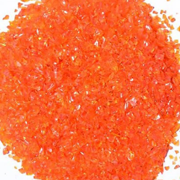 Luau Orange Chunky Terrazzo Fire Glass – 1/4 To 3/8 Inch – For LP Or NG Fire Pits