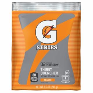 G Series 02 Perform® Thirst Quencher Instant Powder, 8.5 oz, Pouch, 1 gal Yield, Orange - 40 per Order - Gatorade