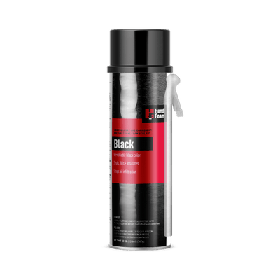 HANDIFOAM BLACK FOAM SEALANT (CASE) P30053 Handifoam Black Straw Foam HC Sealant Case of 12 - 12 oz (340g)