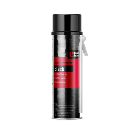 HANDIFOAM BLACK FOAM SEALANT (CASE) P30053 Handifoam Black Straw Foam HC Sealant Case of 12 - 12 oz (340g)
