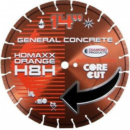 Heavy Duty Orange MAXX High Speed Diamond Blades - H10H 11418 Diamond Products 10" x .110 x 1"