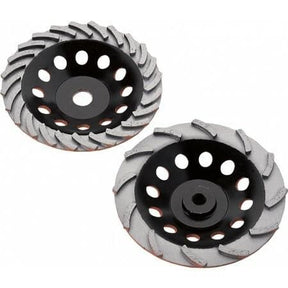 Heavy Duty Orange Spiral Turbo Cup Grinders 17943 Diamond Products 4" (9 Segment) 5/8-11 hub