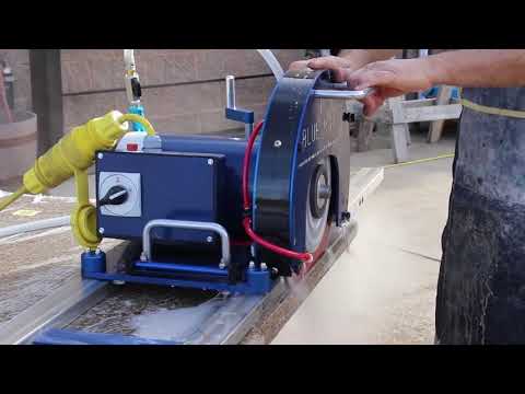 5 HP Blue Ripper Rail Saw Package Sale | Saw and Diamond Blades Omega Diamond