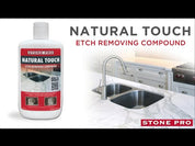 Removing etch marks or water rings on an marble countertop with Natural Touch