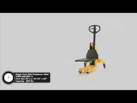 Single Fork Skid Positioner Lifter Vestil