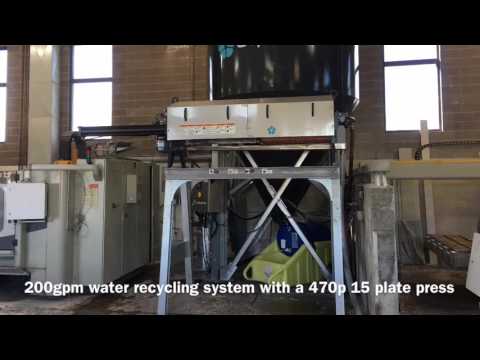 Granite / stone fabrication water recycling system
